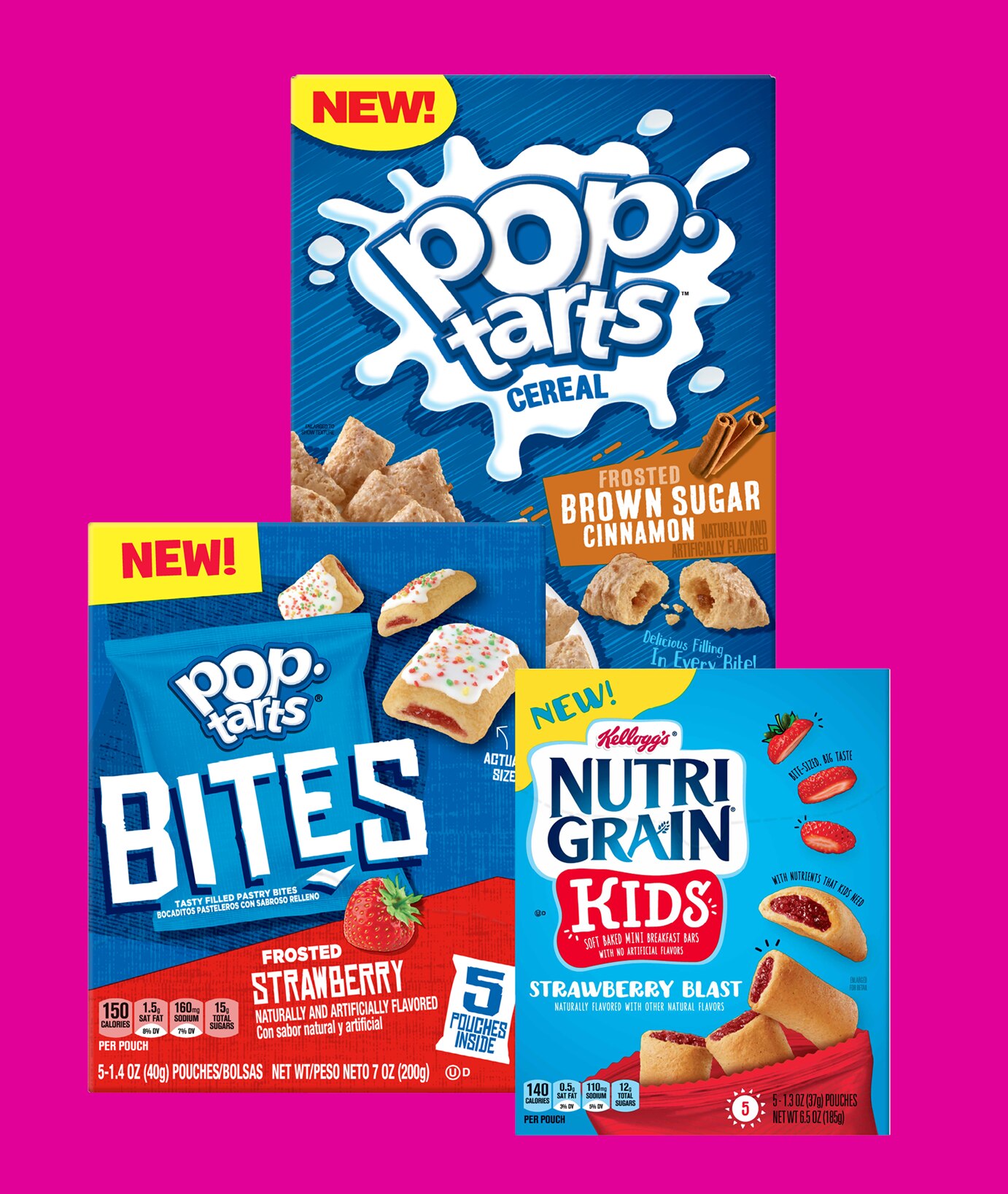 New products! Pop tarts cereal, Pop Tart bites, Nutri Grain Kids Strawberry Bites